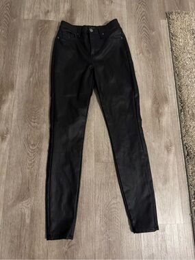 Hot Kiss Black Faux Leather Skinny Pants